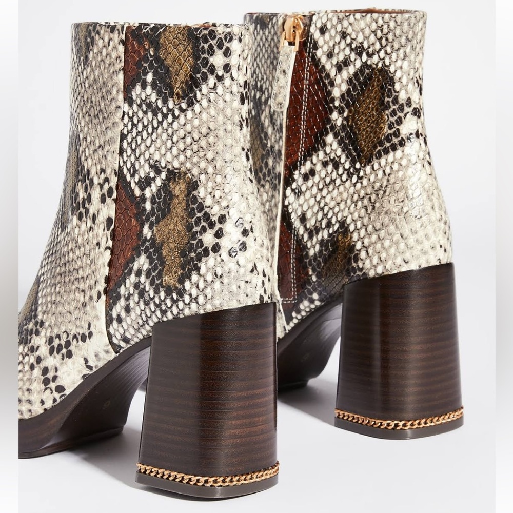 Tory Burch Ruby Platform Chain Inlay Heel Boots-S… - image 8